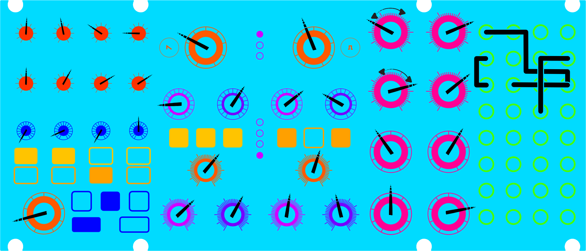 1000 Fireworks patch diagram for Moog Subharmonicon