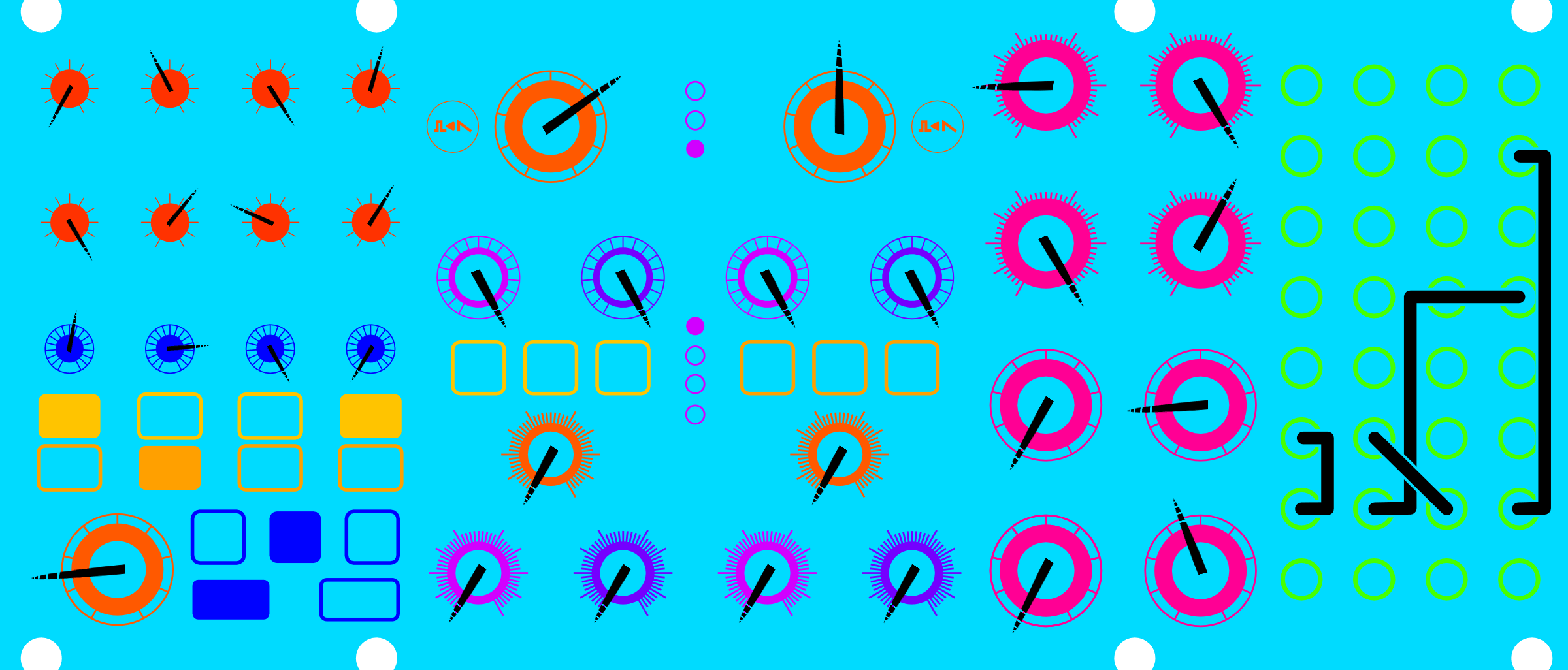 Bateria patch diagram for Moog Subharmonicon