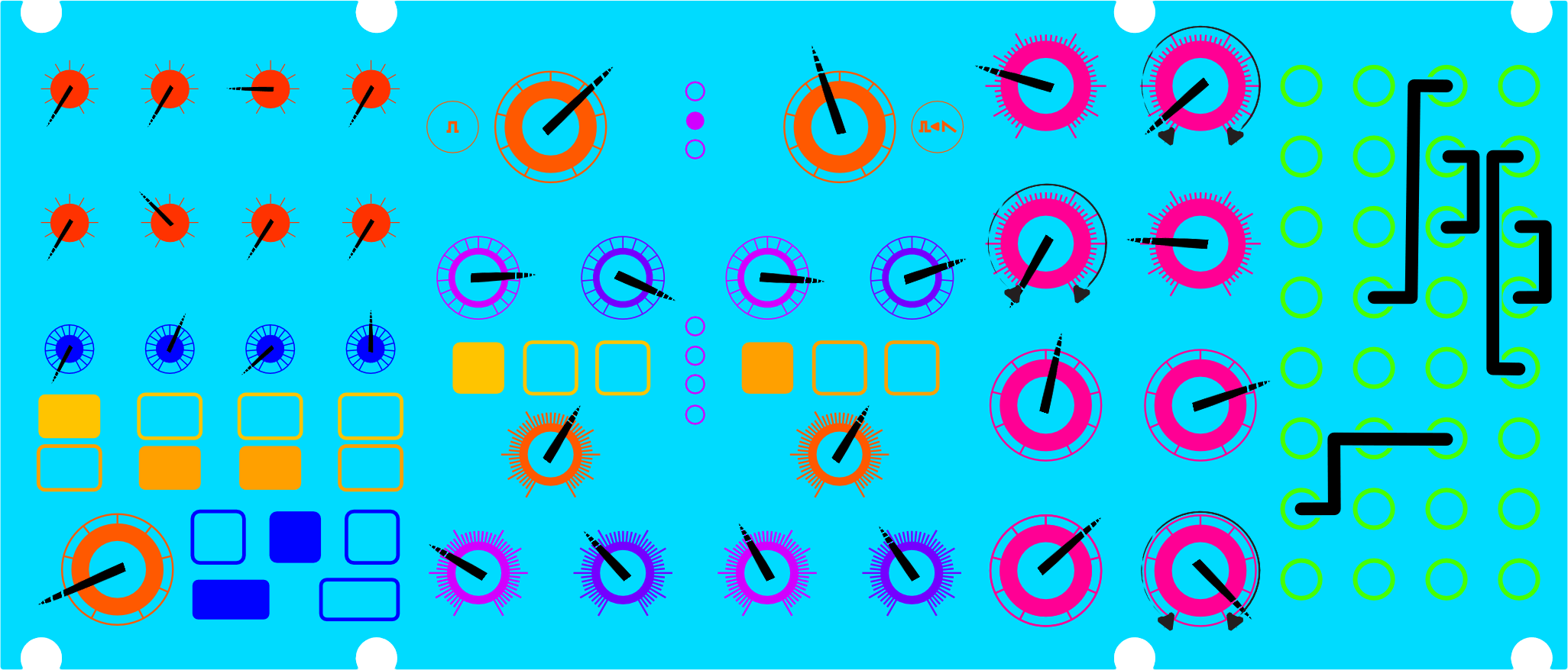 Buchlaesque & Resonant patch diagram for Moog Subharmonicon