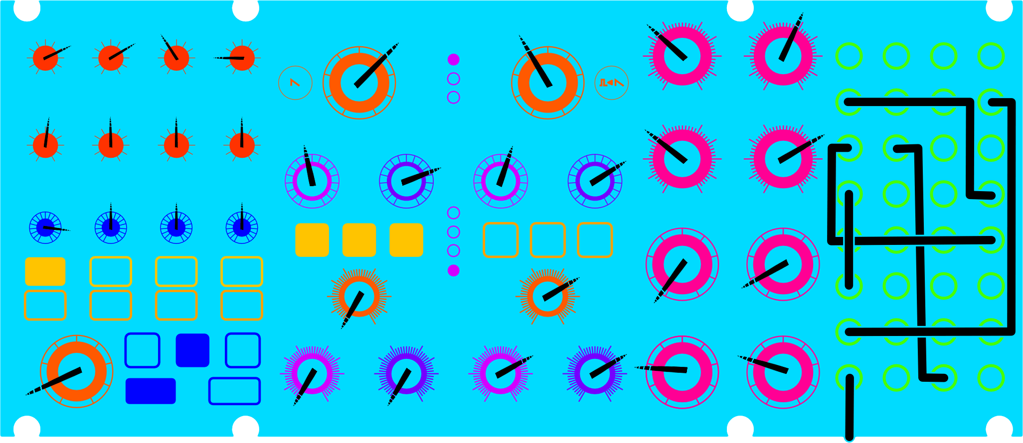 Dwupsy patch diagram for Moog Subharmonicon