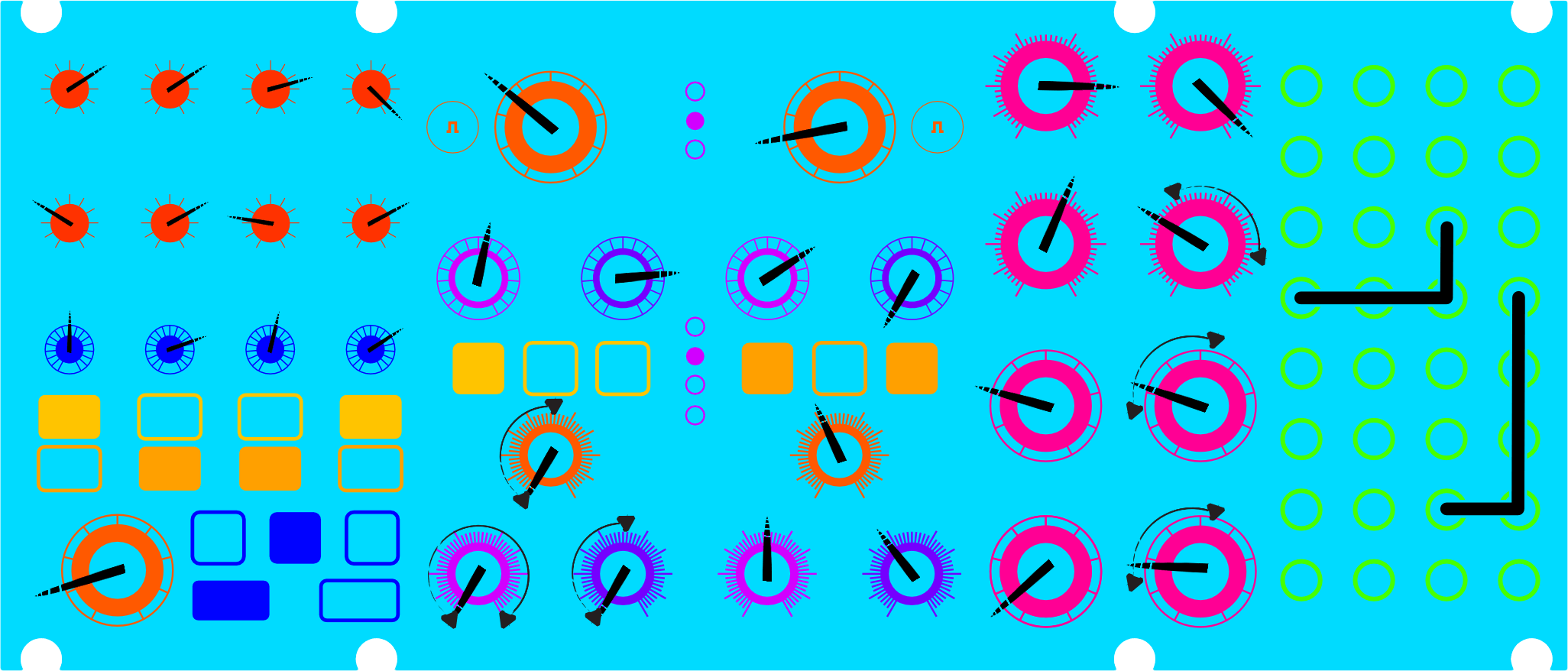 Four Off The Floor patch diagram for Moog Subharmonicon