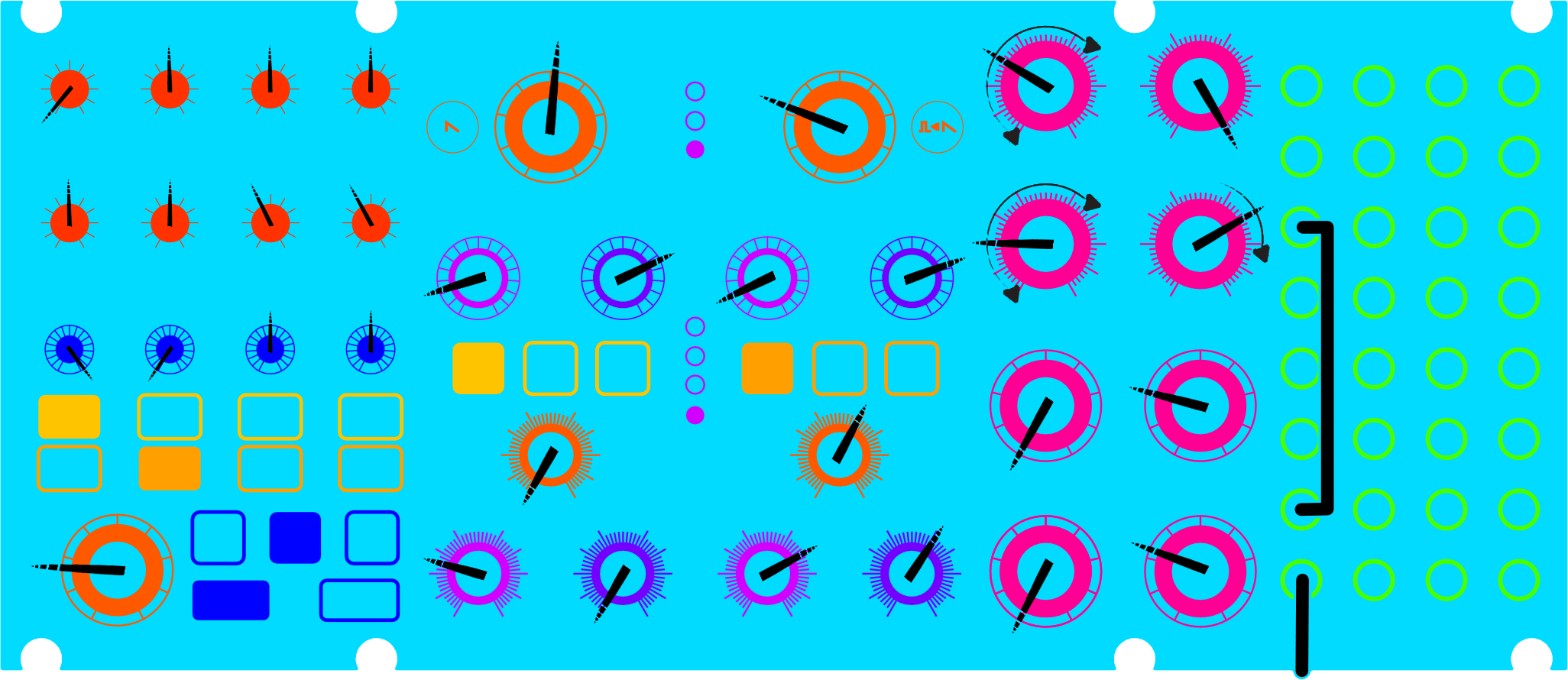 Freeway patch diagram for Moog Subharmonicon