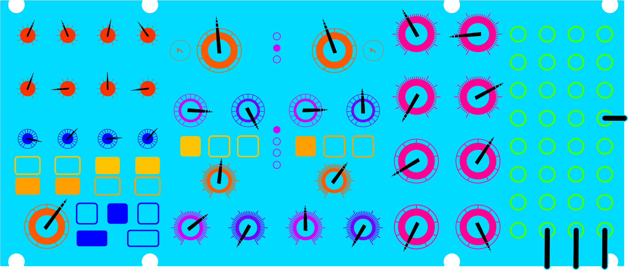 Happy Free Thing patch diagram for Moog Subharmonicon
