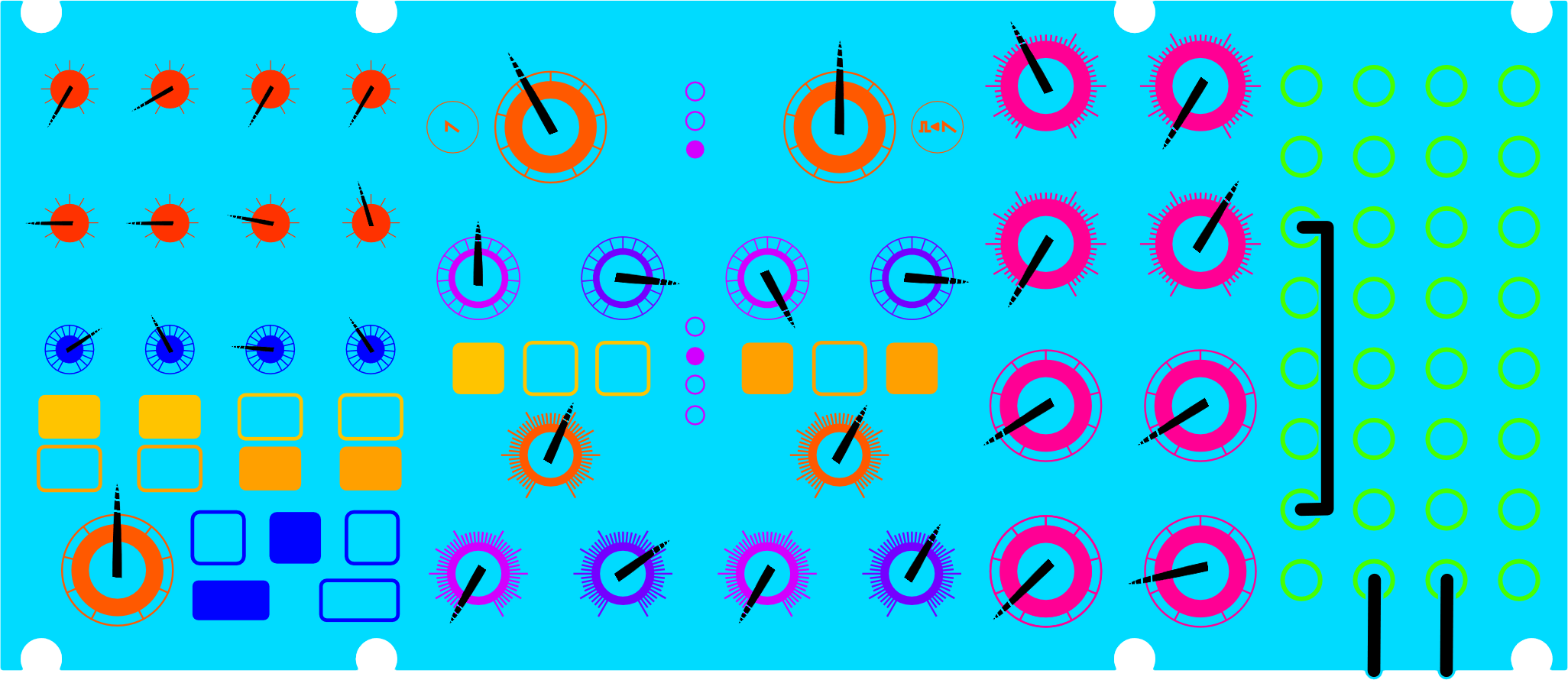 I'm Blue patch diagram for Moog Subharmonicon