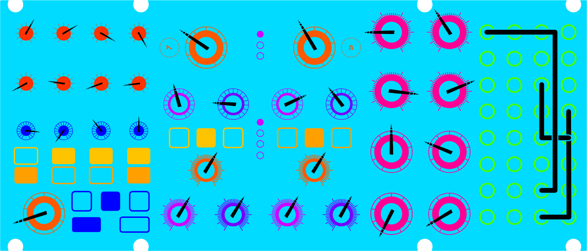 Mouth Pops patch diagram for Moog Subharmonicon