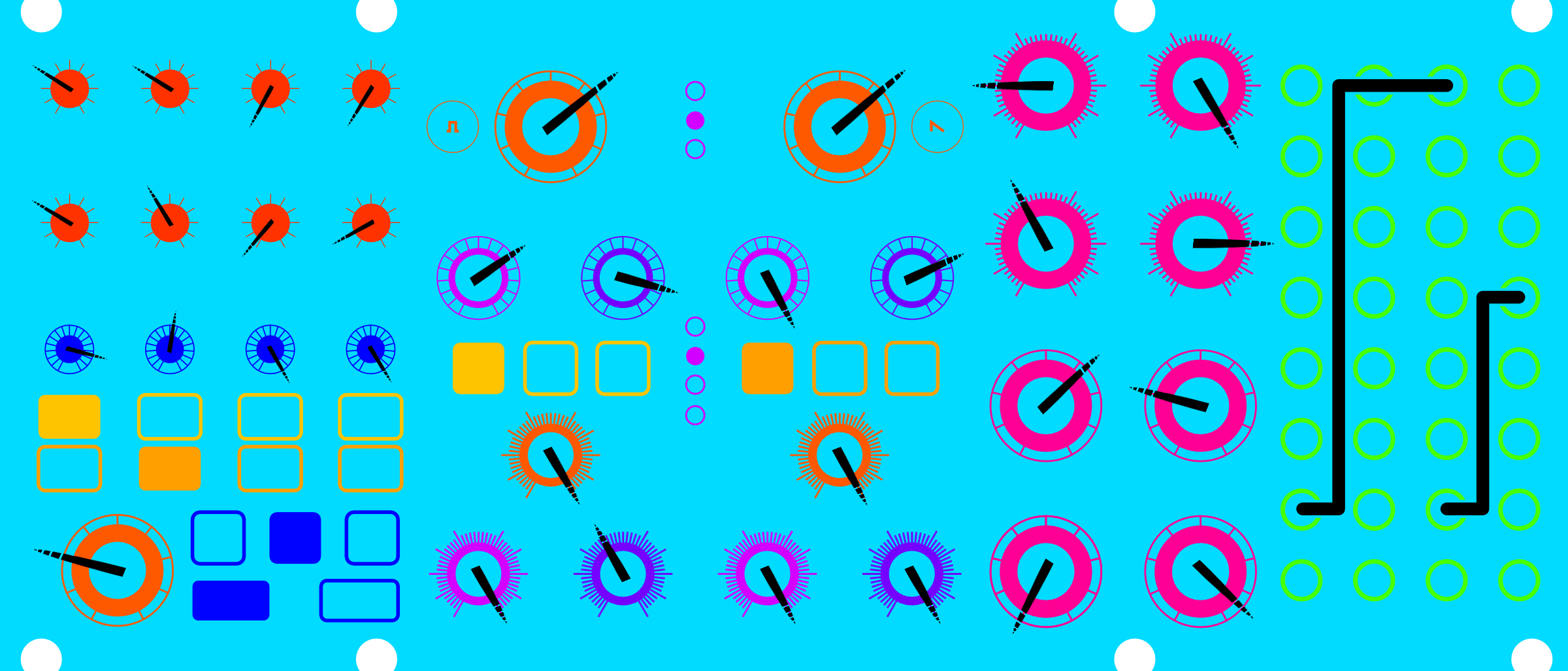 Point Zero patch diagram for Moog Subharmonicon